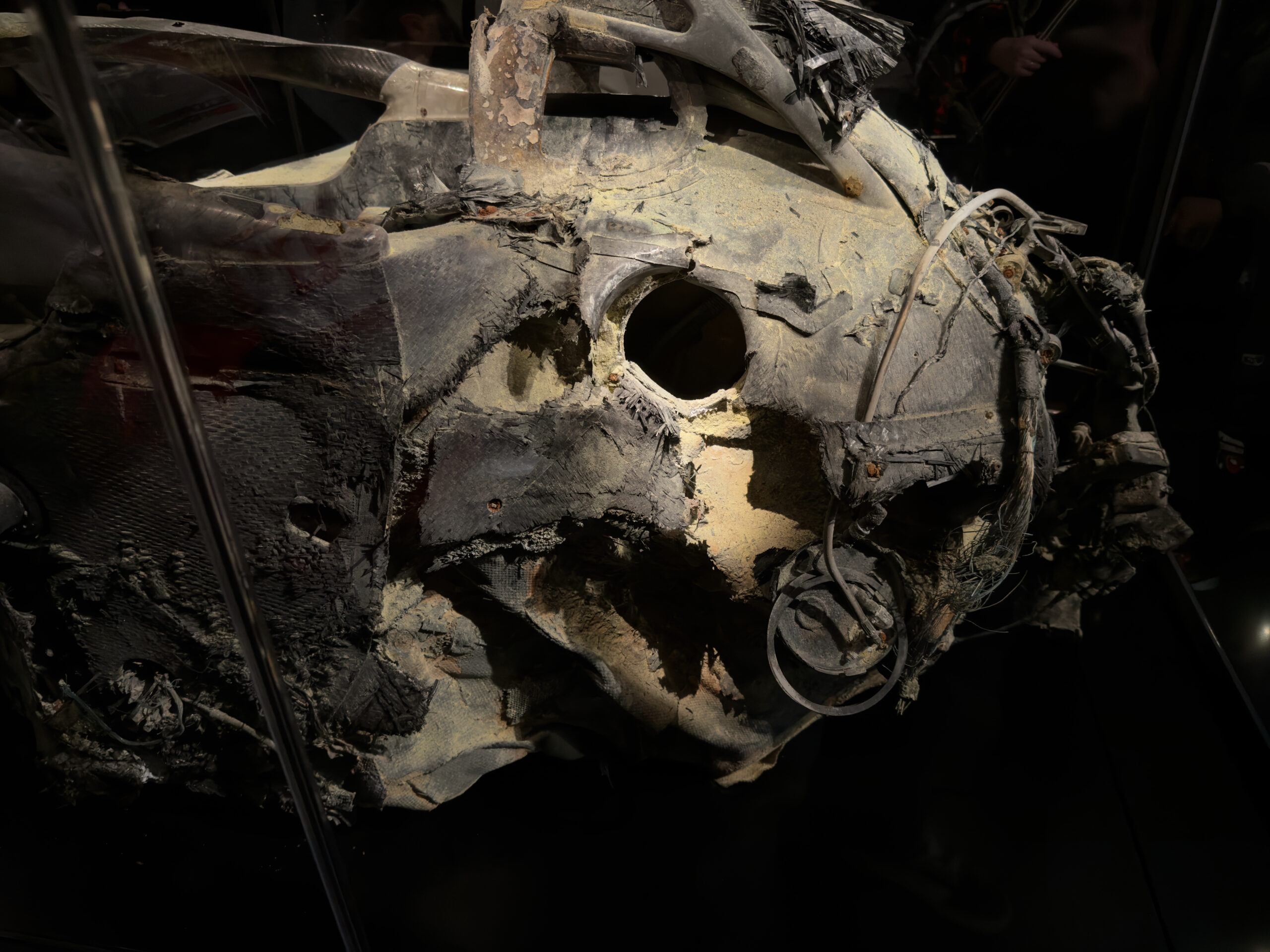 The F1 Exhibition in London 2024 30 Romain Grosjean Charred Remains of Hass VF 20 2 scaled